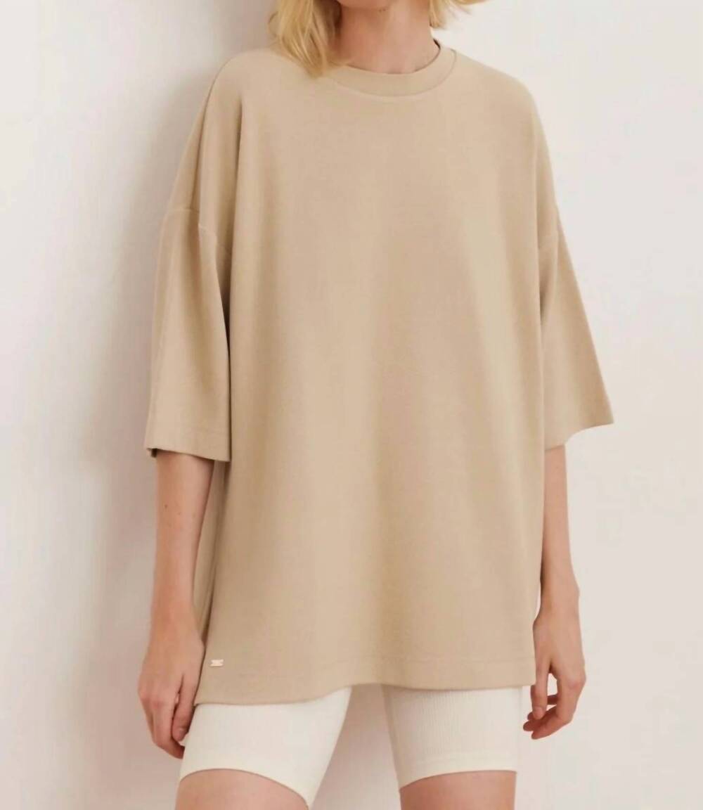 NEW LUNE ACTIVE forest tunic top in champagne